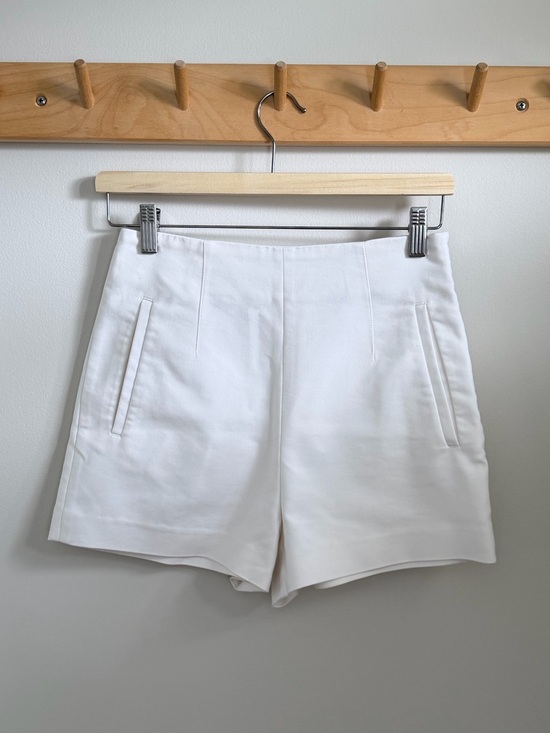 Zara Pants - Zara White High-Waist Tailored Shorts